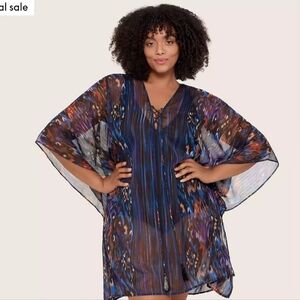 NWT Miraclesuit Tapiz Caftan Swimsuit Cover Up    Size OS